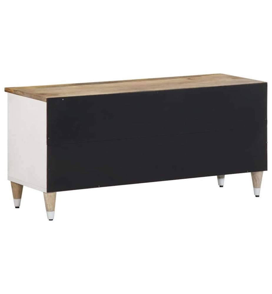 Meuble TV 100x33,5x46 cm bois massif de manguier