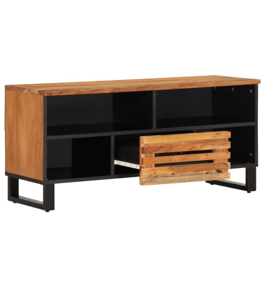 Meuble TV 100x34x46 cm bois d'acacia massif