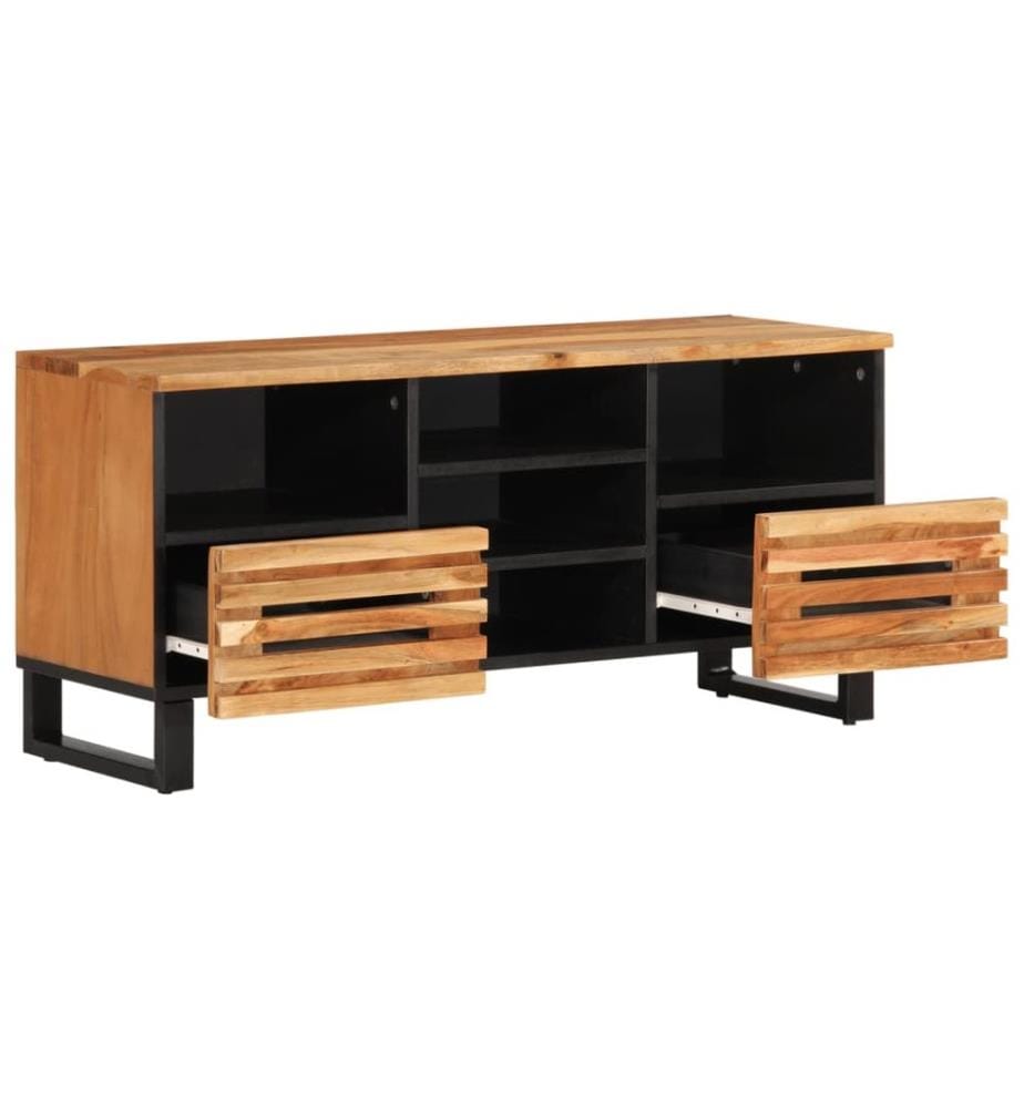 Meuble TV 100x34x46 cm bois d'acacia massif