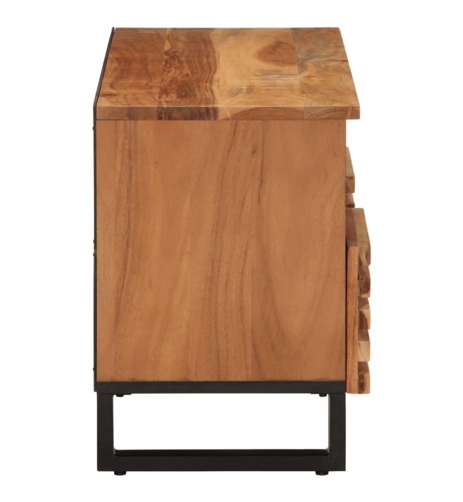 Meuble TV 100x34x46 cm bois d'acacia massif