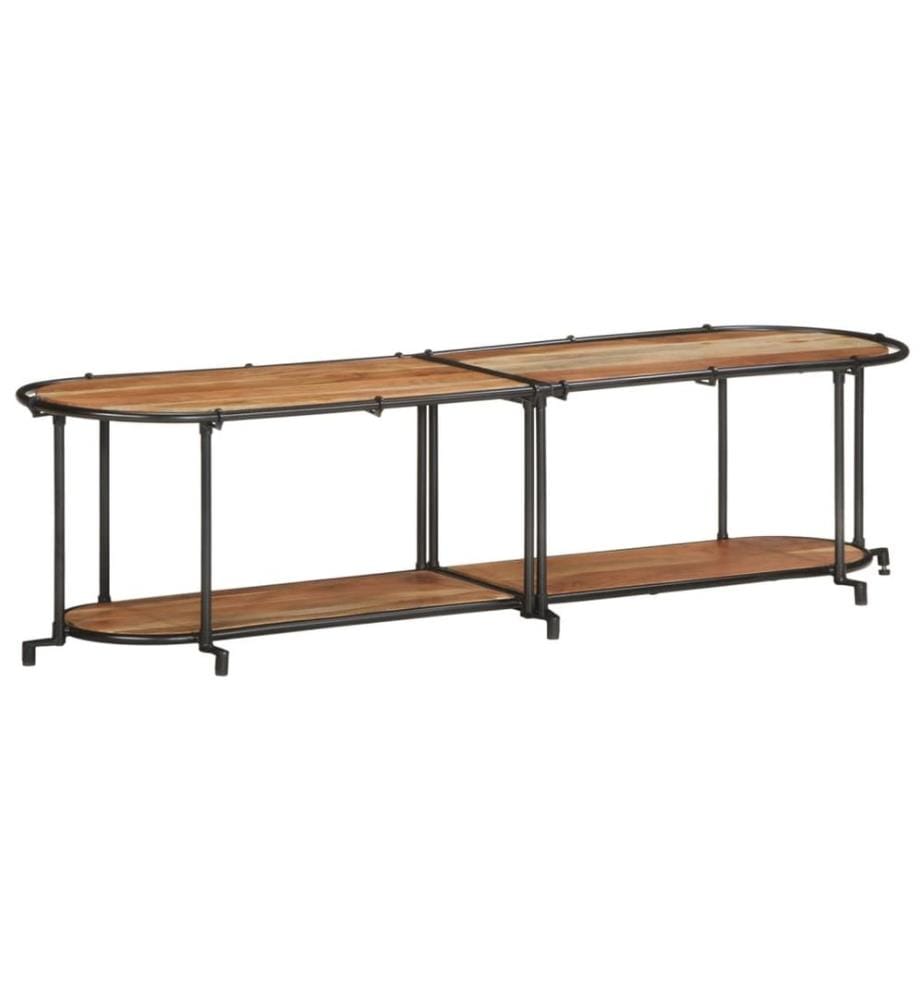 Meuble TV 160x42x40 cm bois d'acacia massif