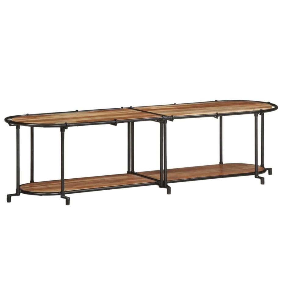 Meuble TV 160x42x40 cm bois d'acacia massif