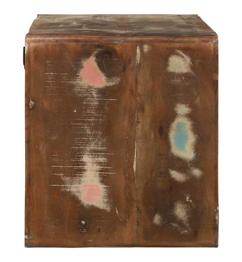 TV-Schränk Mehrfarbig 80 x 32 x 36 cm Massivholz Altholz