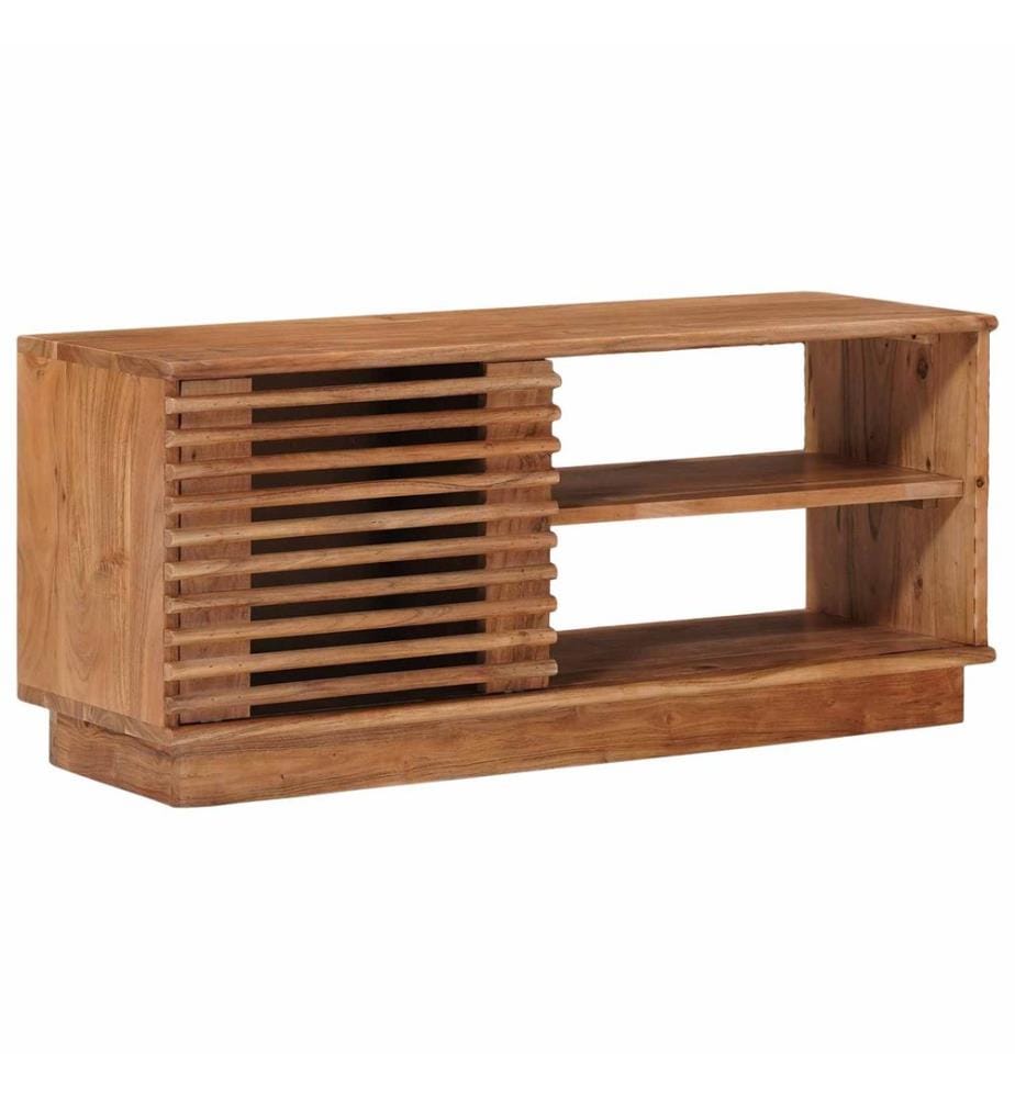 Meuble TV avec stockage avec porte Naturel 90 x 30 x 40 cm