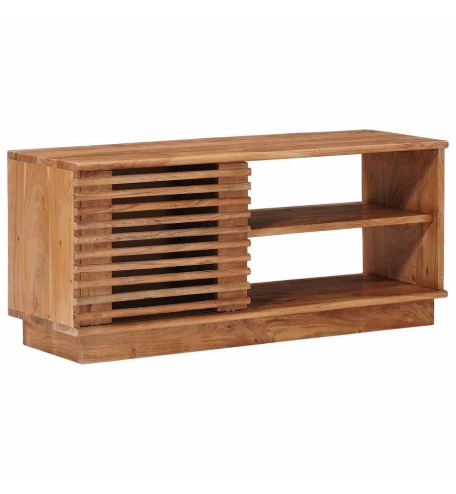 Meuble TV avec stockage avec porte Naturel 90 x 30 x 40 cm