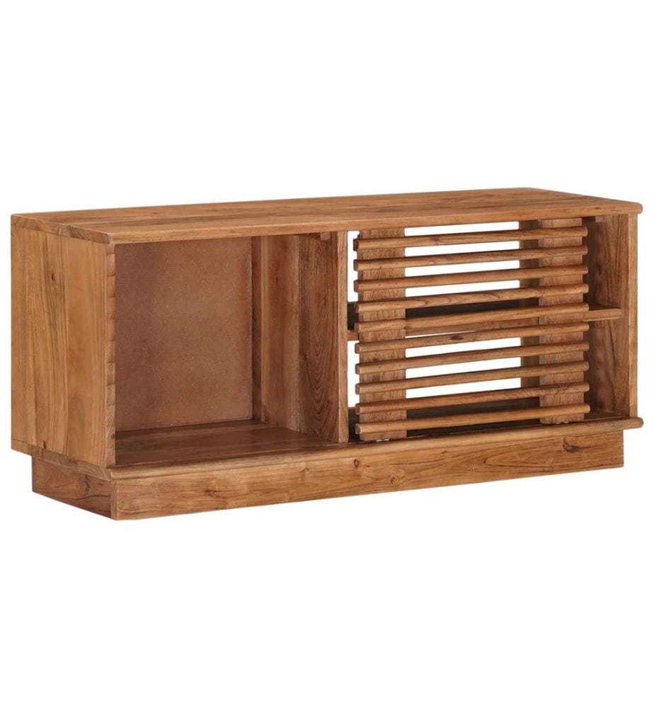 Meuble TV avec stockage avec porte Naturel 90 x 30 x 40 cm