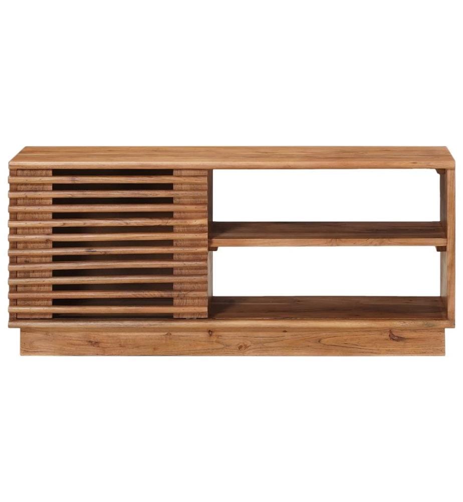 Meuble TV avec stockage avec porte Naturel 90 x 30 x 40 cm