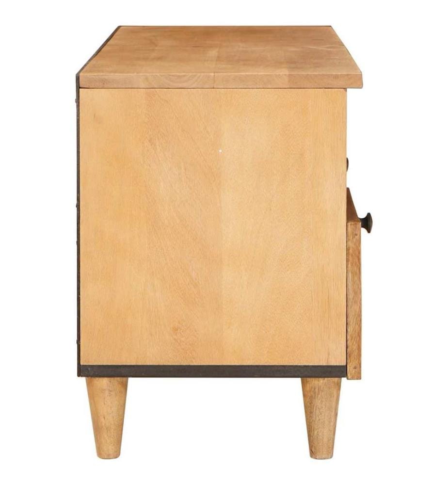 TV-Schränk mit Schubladen 100 x 33 x 46 cm Massivholz Mango