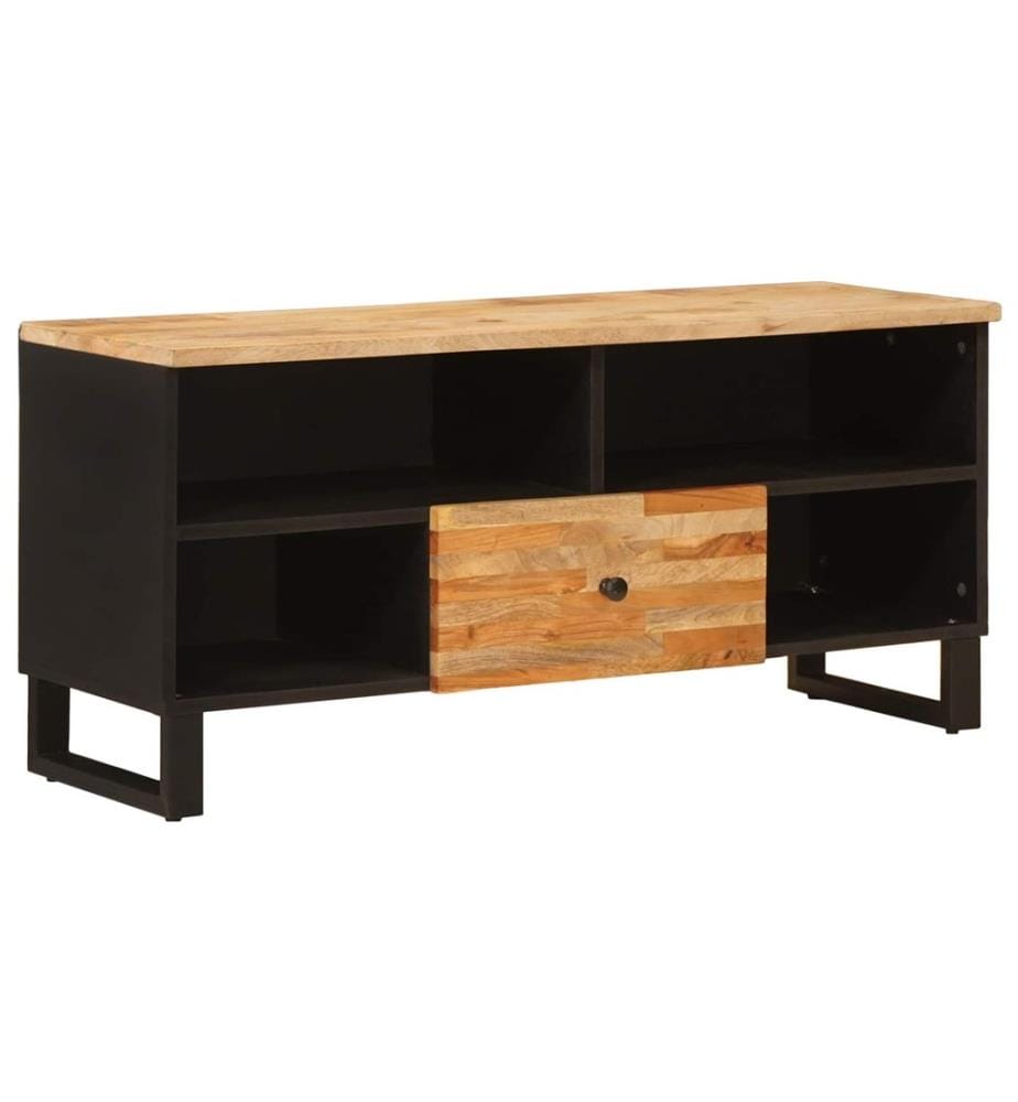 Meuble TV Marron 100 x 33 x 46 cm Bois de mangue massif