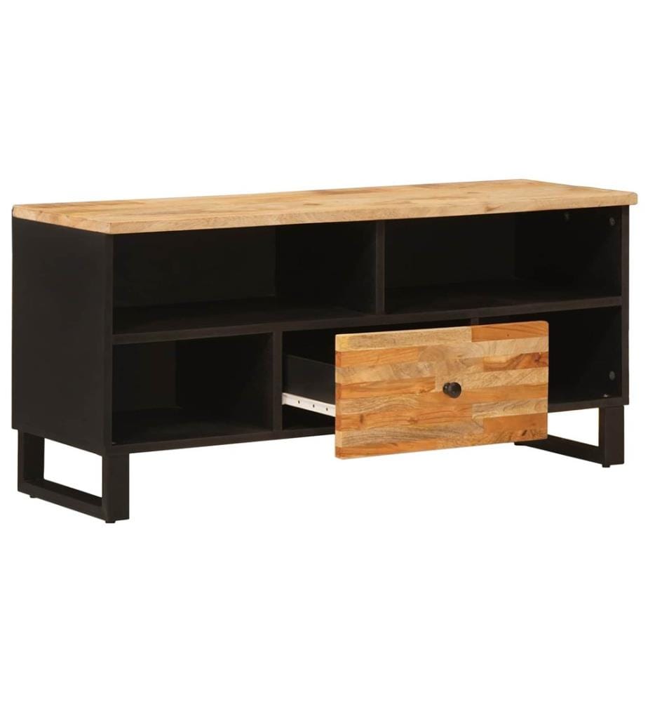 Meuble TV Marron 100 x 33 x 46 cm Bois de mangue massif