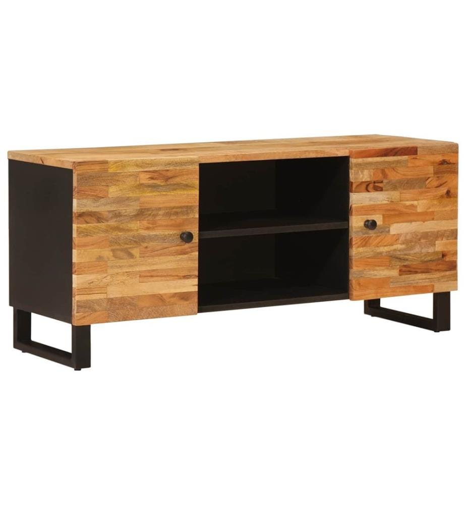 TV-Schränk mit Speicher Braun 105 x 33 x 46 cm Massivholz Mango