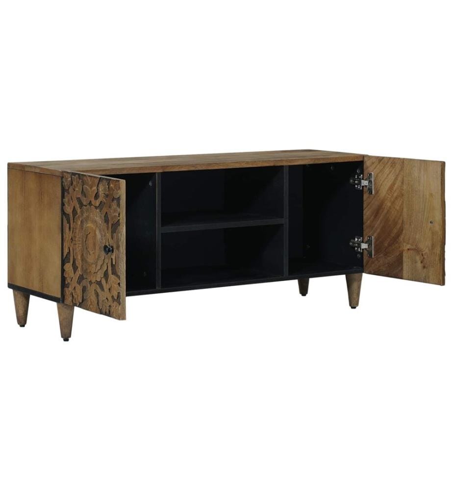 TV-Schränk Braun 105 x 33,5 x 46 cm Massivholz Mango