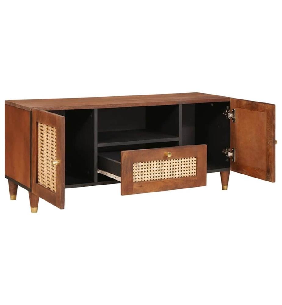 Meuble TV Marron 105 x 33,5 x 46 cm Bois de mangue massif