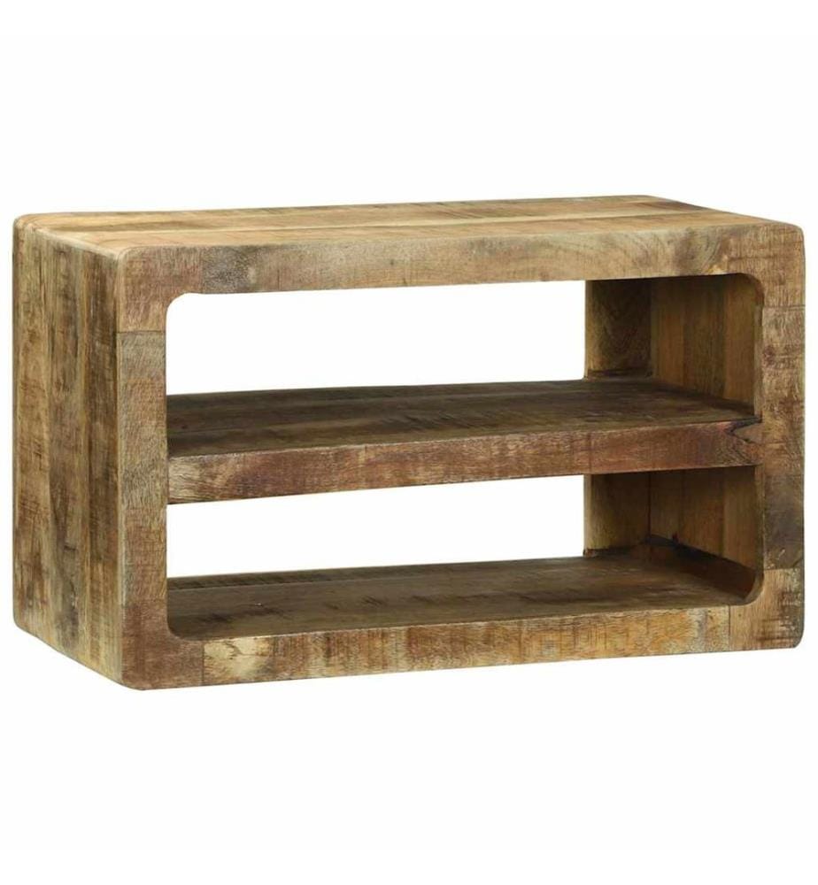 TV-Schränk mit Regal Braun 60 x 32 x 36 cm Massivholz Mango