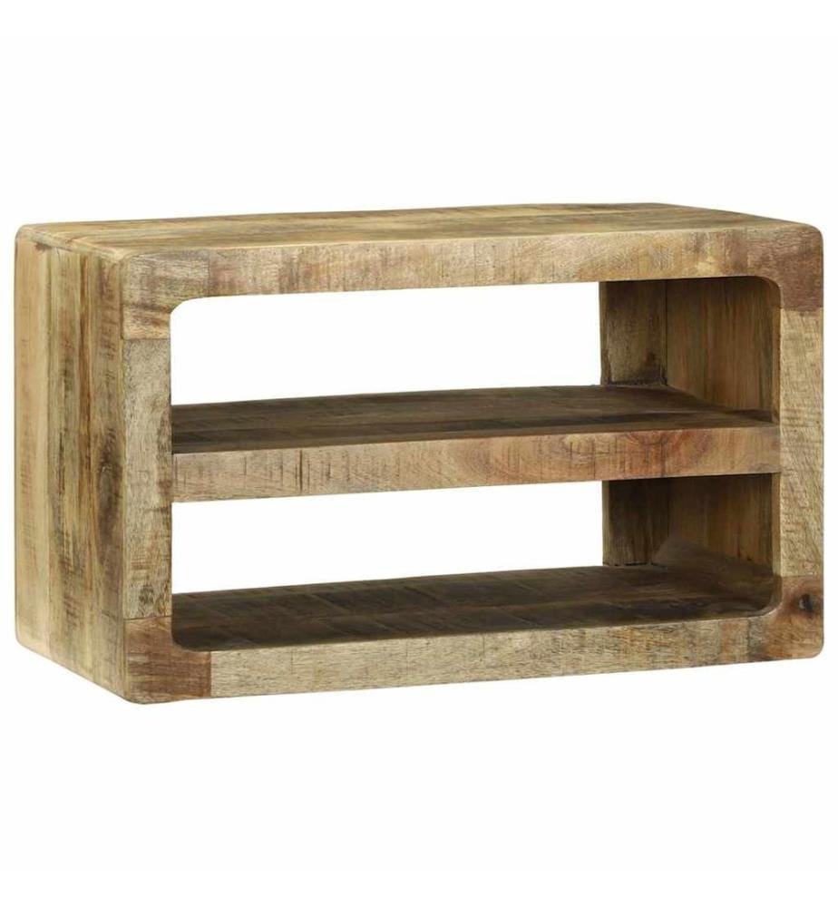 TV-Schränk mit Regal Braun 60 x 32 x 36 cm Massivholz Mango