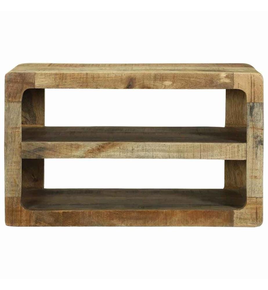 TV-Schränk mit Regal Braun 60 x 32 x 36 cm Massivholz Mango