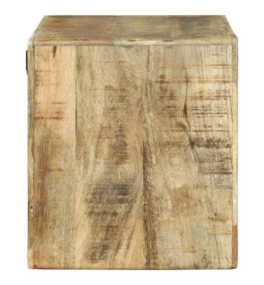 TV-Schränk mit Regal Braun 60 x 32 x 36 cm Massivholz Mango