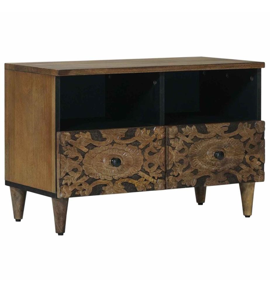 TV-Schränk Braun 70 x 33,5 x 46 cm Massivholz Mango