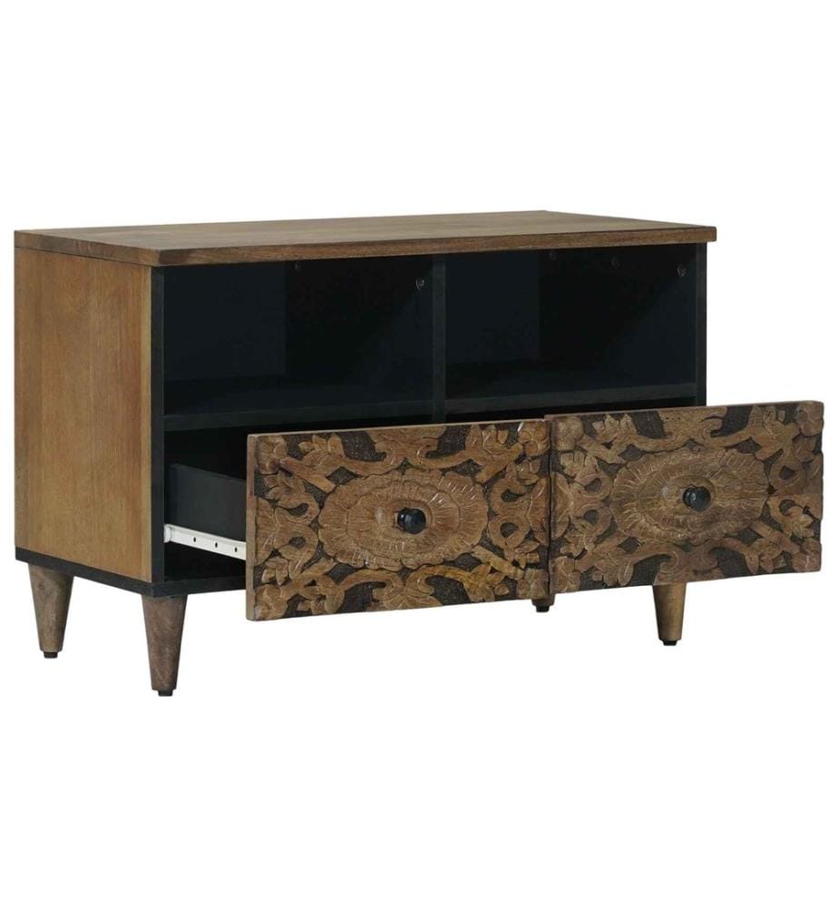 TV-Schränk Braun 70 x 33,5 x 46 cm Massivholz Mango