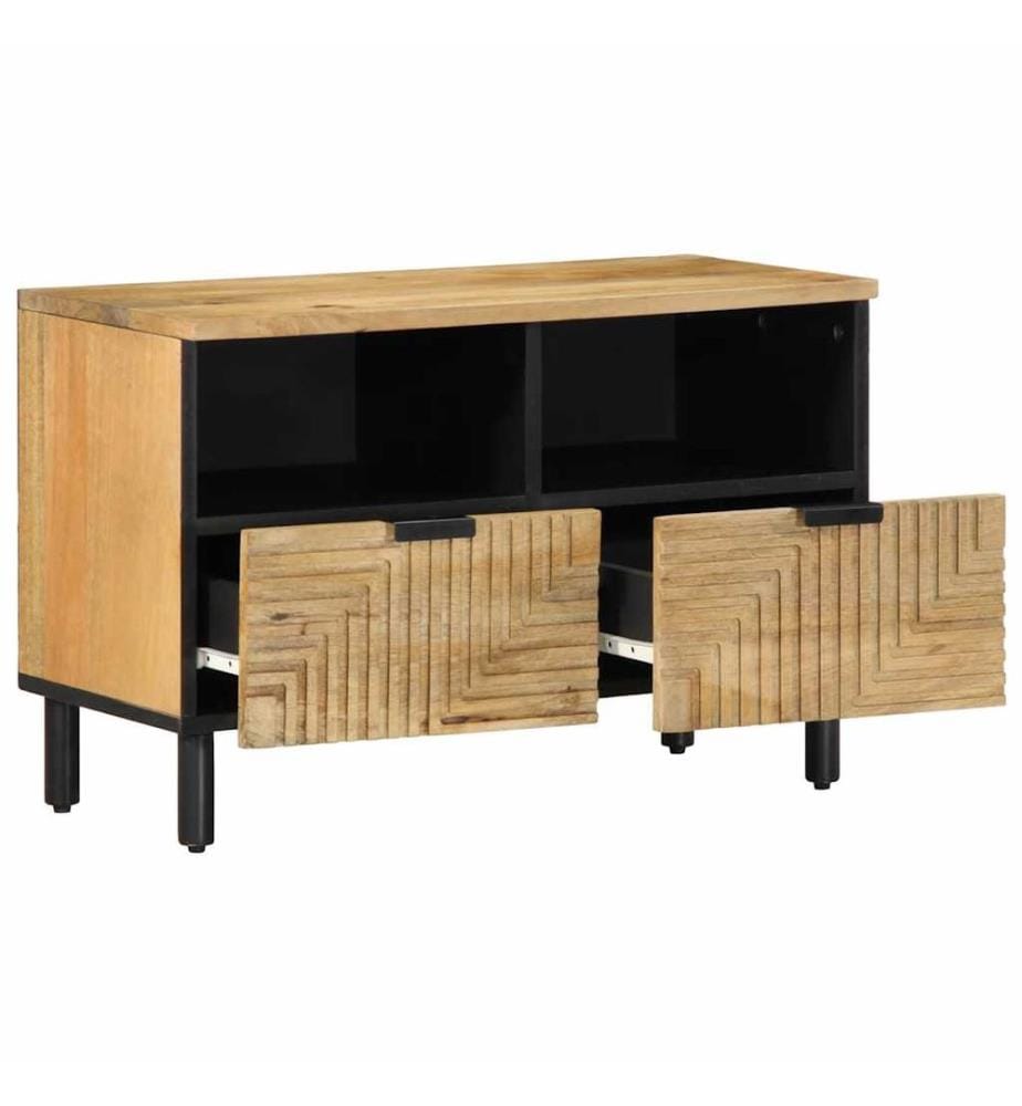 TV-Schrank Braun 70x33x46 cm Massivholz Mango