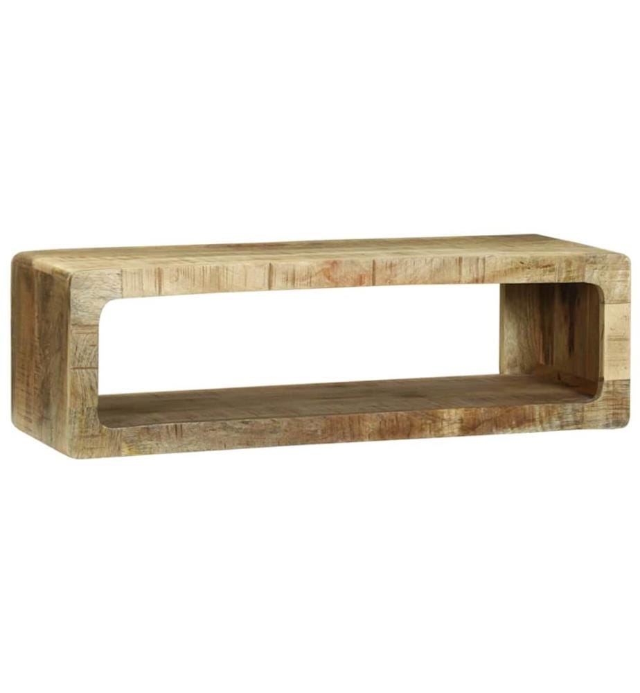 TV-Schränk mit Regal Braun 80 x 30 x 25 cm Massivholz Mango