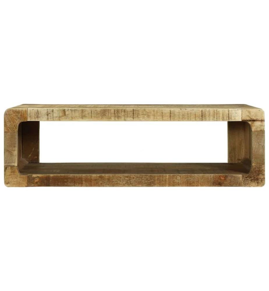 TV-Schränk mit Regal Braun 80 x 30 x 25 cm Massivholz Mango