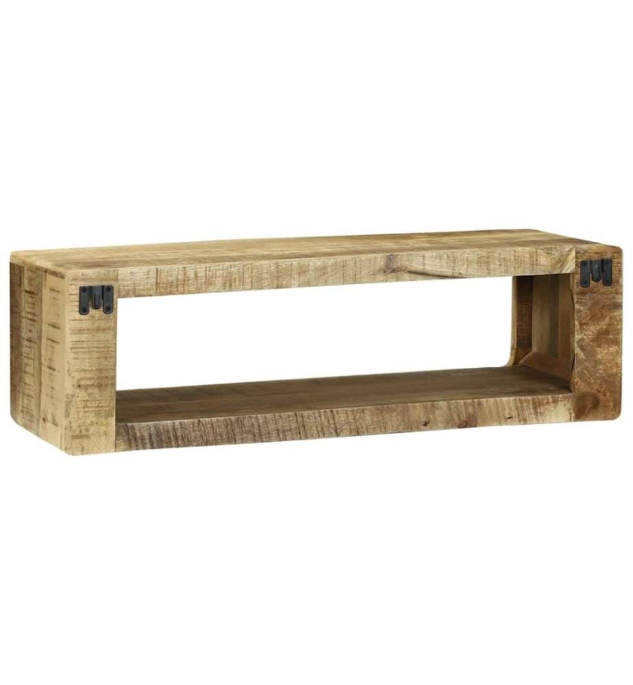 TV-Schränk mit Regal Braun 80 x 30 x 25 cm Massivholz Mango