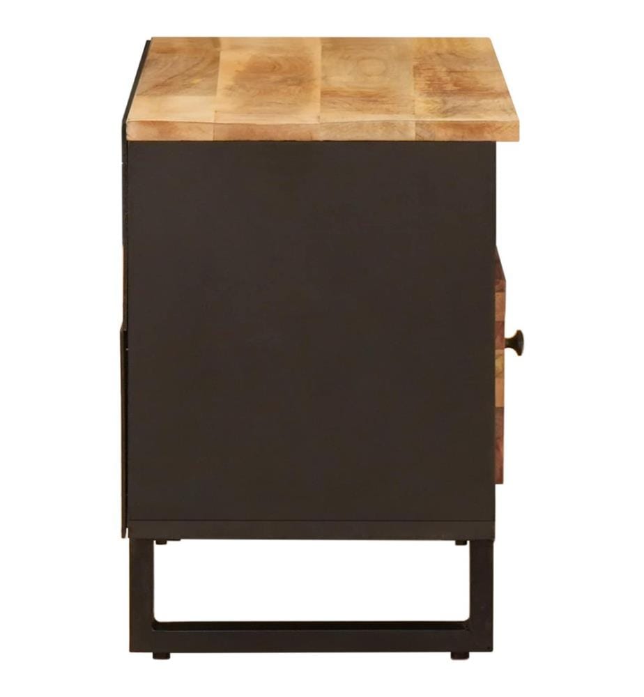Meuble TV Marron 80 x 33 x 46 cm Bois de mangue massif