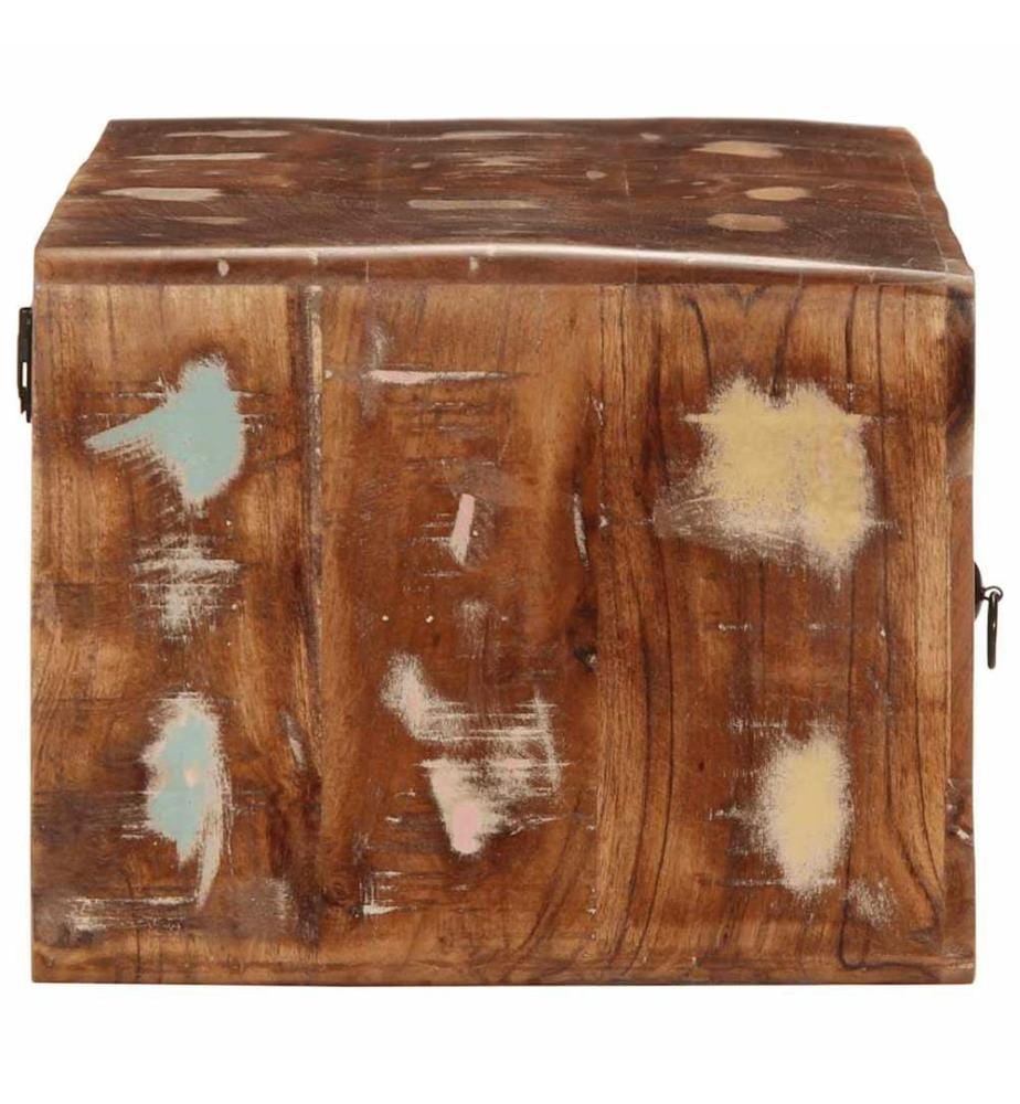 Meuble TV mural 100x32x25 cm bois massif de récupération