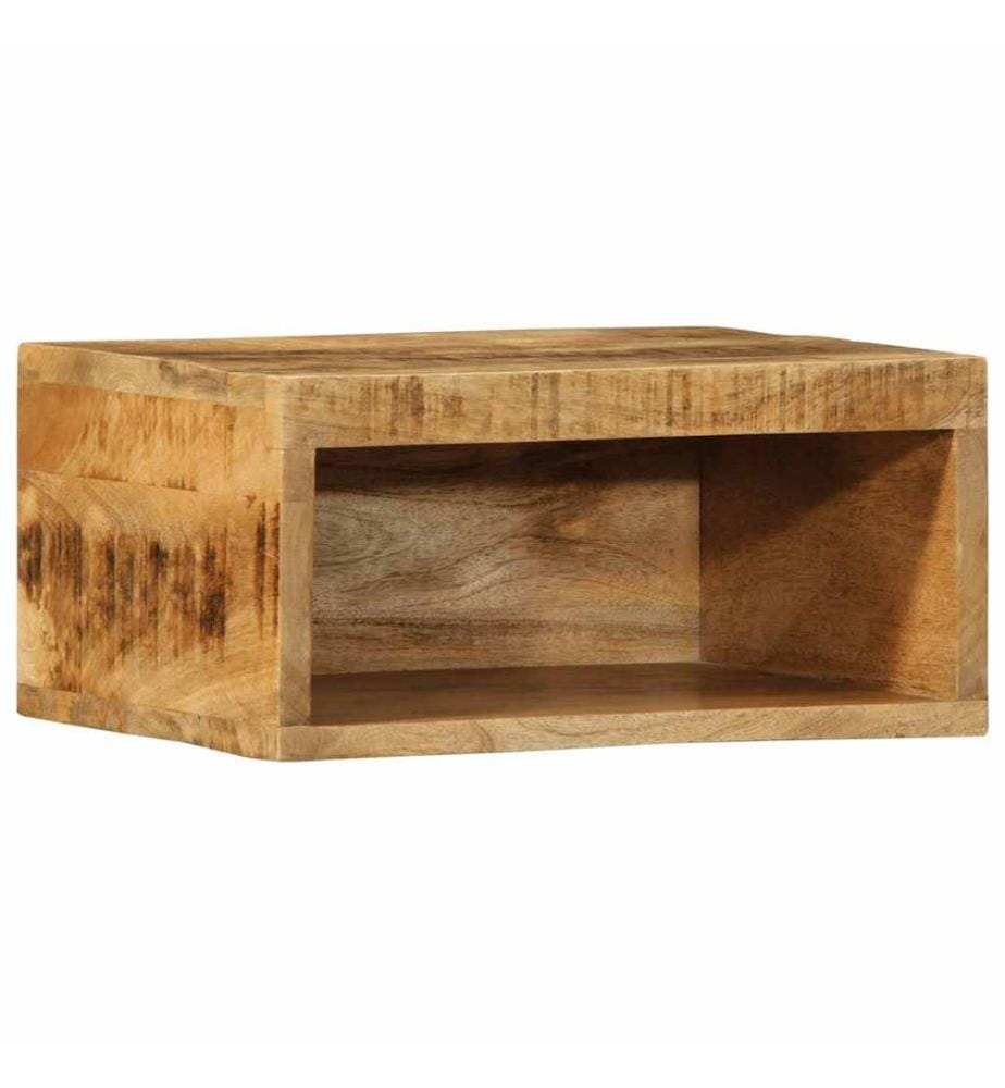 Meuble TV mural 40x30x19 cm bois massif de manguier brut