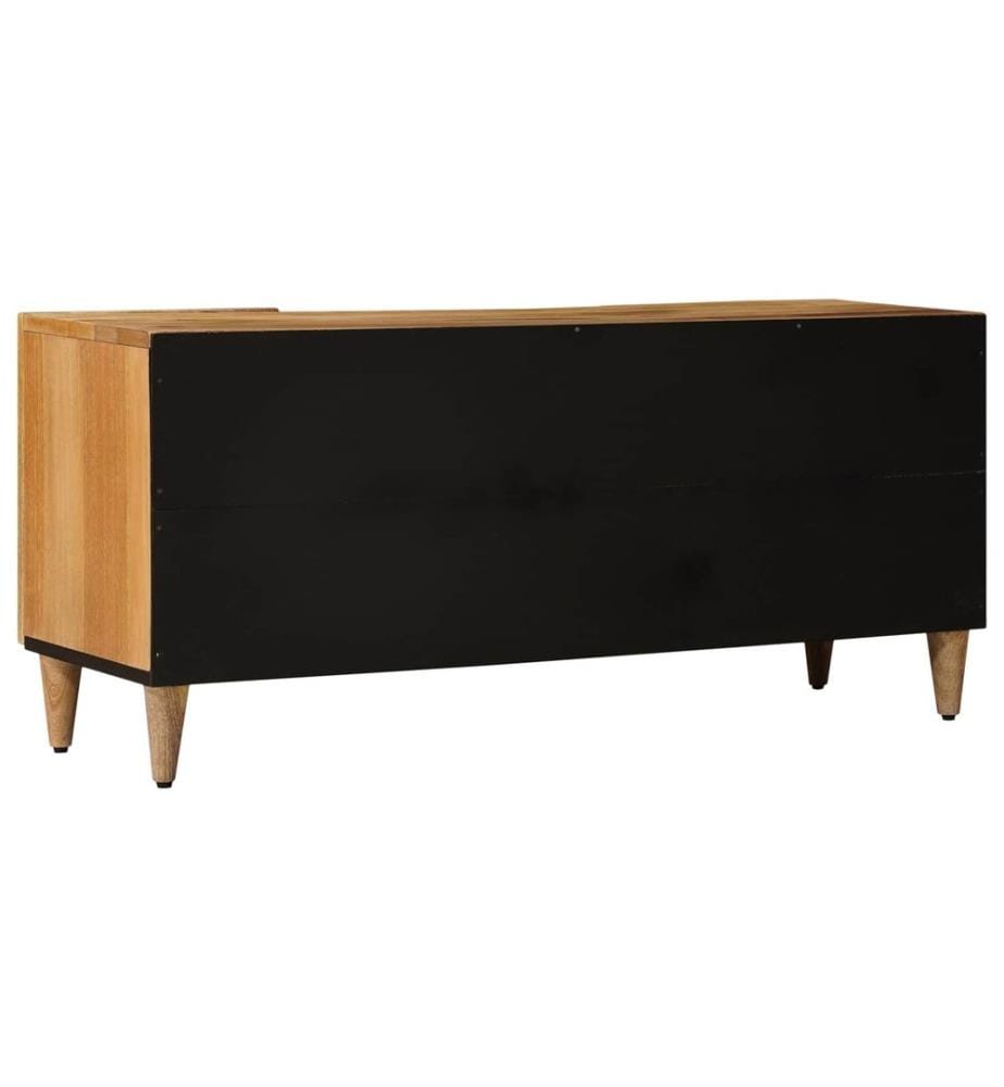TV-Schränk mit Regal Natur 105 x 33 x 46 cm Massivholz Mango