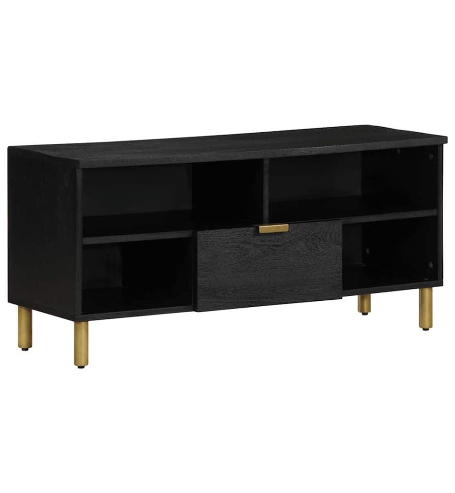 Meuble TV noir 100x33x46 cm bois d'ingénierie