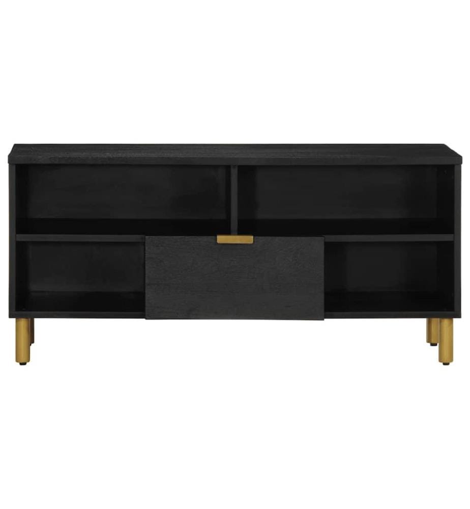 Meuble TV noir 100x33x46 cm bois d'ingénierie