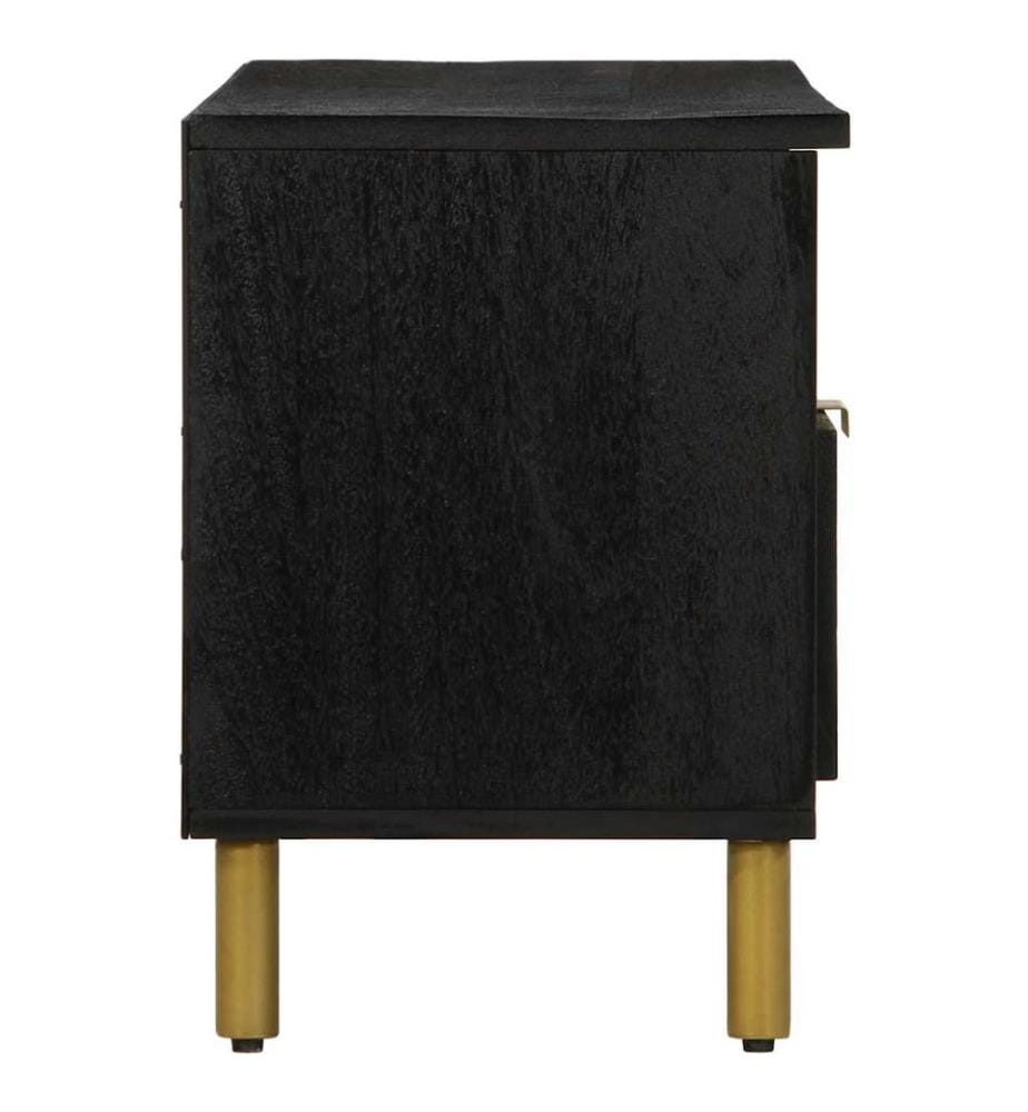 Meuble TV noir 100x33x46 cm bois d'ingénierie
