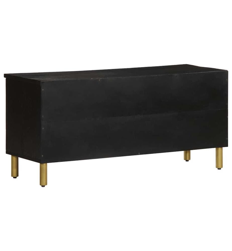 Meuble TV noir 100x33x46 cm bois d'ingénierie