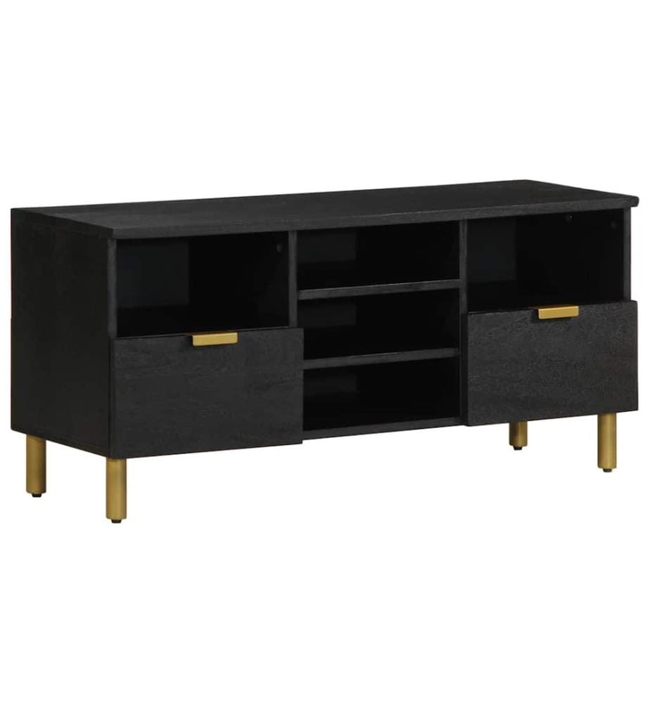 Meuble TV noir 100x33x46 cm bois d'ingénierie