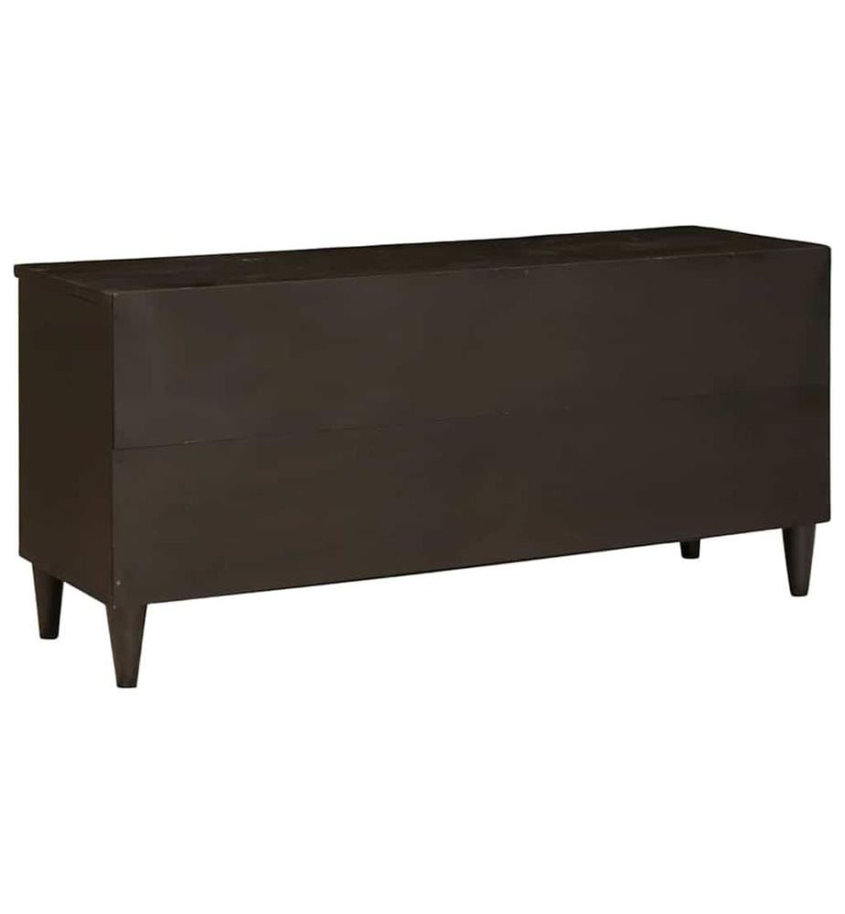Meuble TV Noir et or 100 x 33 x 46 cm Bois d'ingénierie