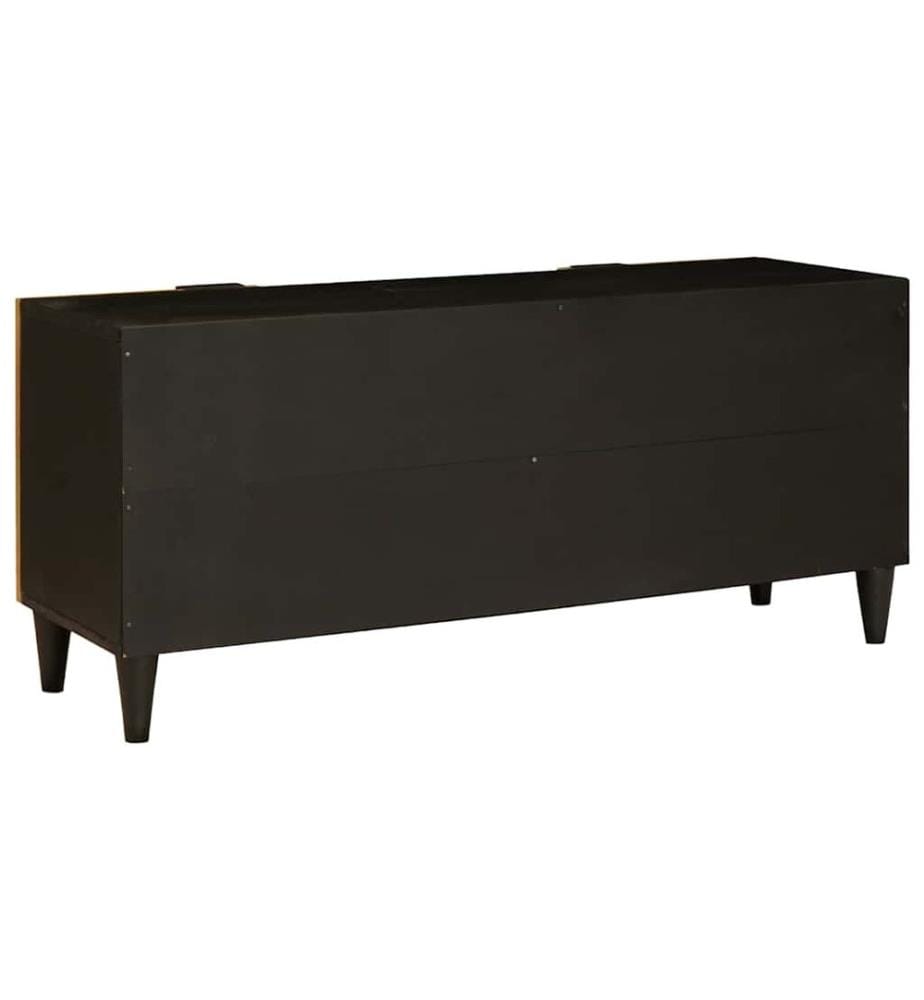 Meuble TV Noir et or 105 x 33 x 46 cm Bois d'ingénierie