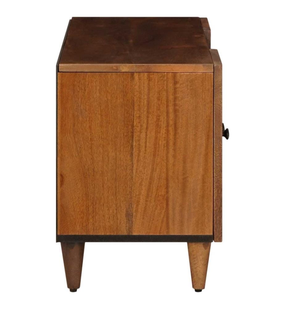 Meuble TV Noyer 105 x 33 x 46 cm Bois de mangue massif