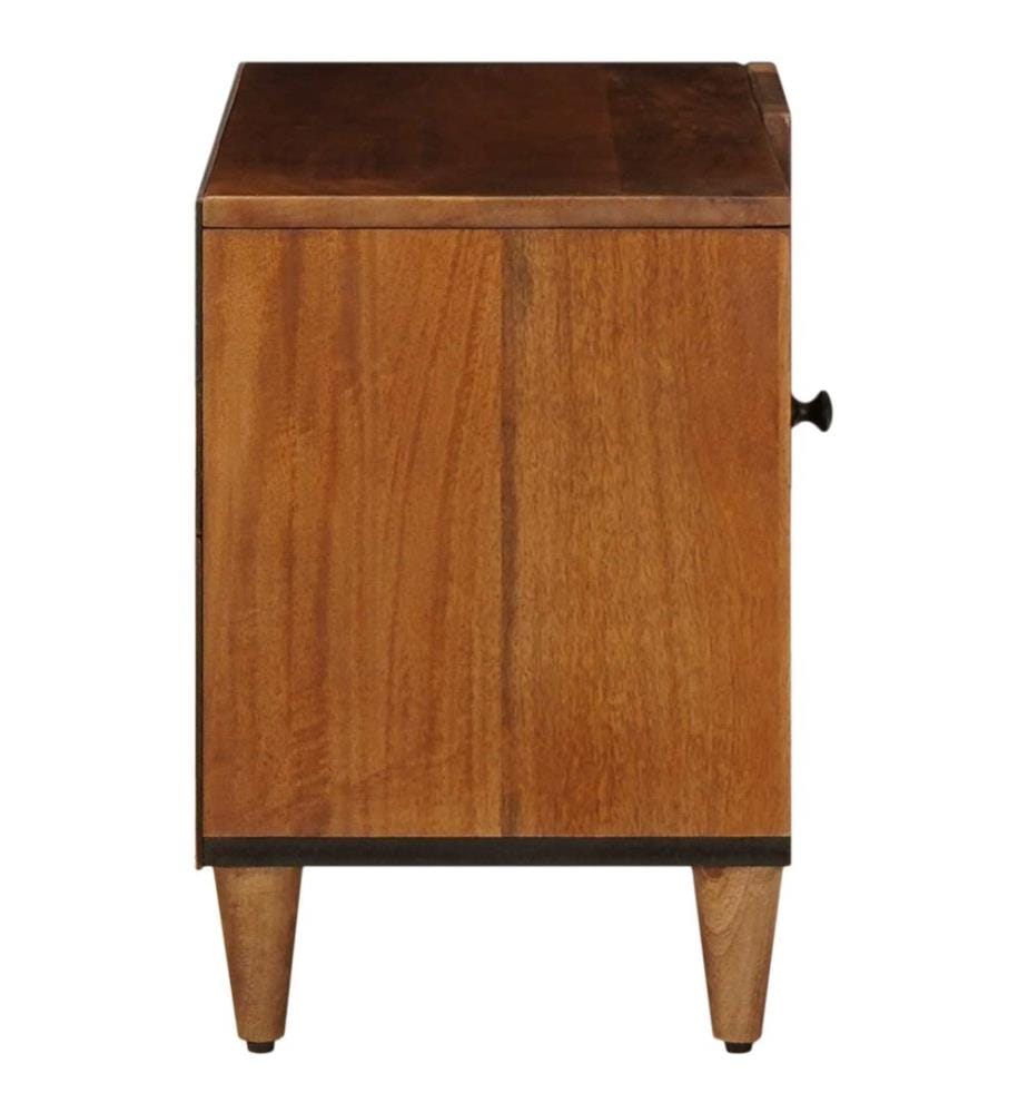 Meuble TV Noyer 80 x 33 x 46 cm Bois de mangue massif