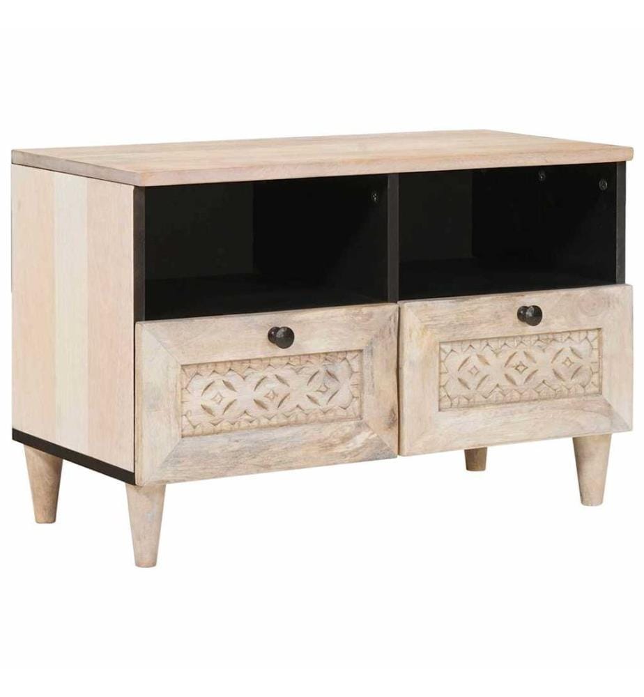 Unites TV avec tiroir Blanc 70 x 33 x 46 cm Bois d'ingénierie