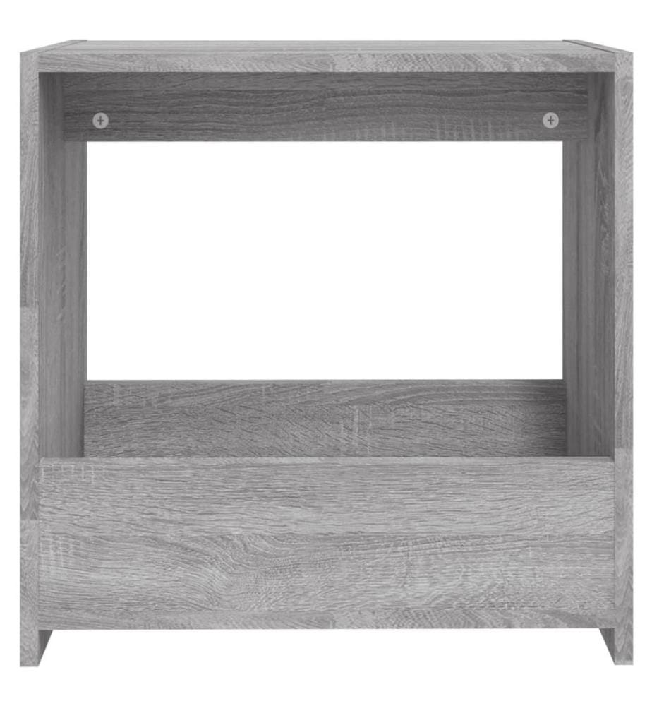 Table d'appoint Sonoma gris 50x26x50 cm Bois d'ingénierie