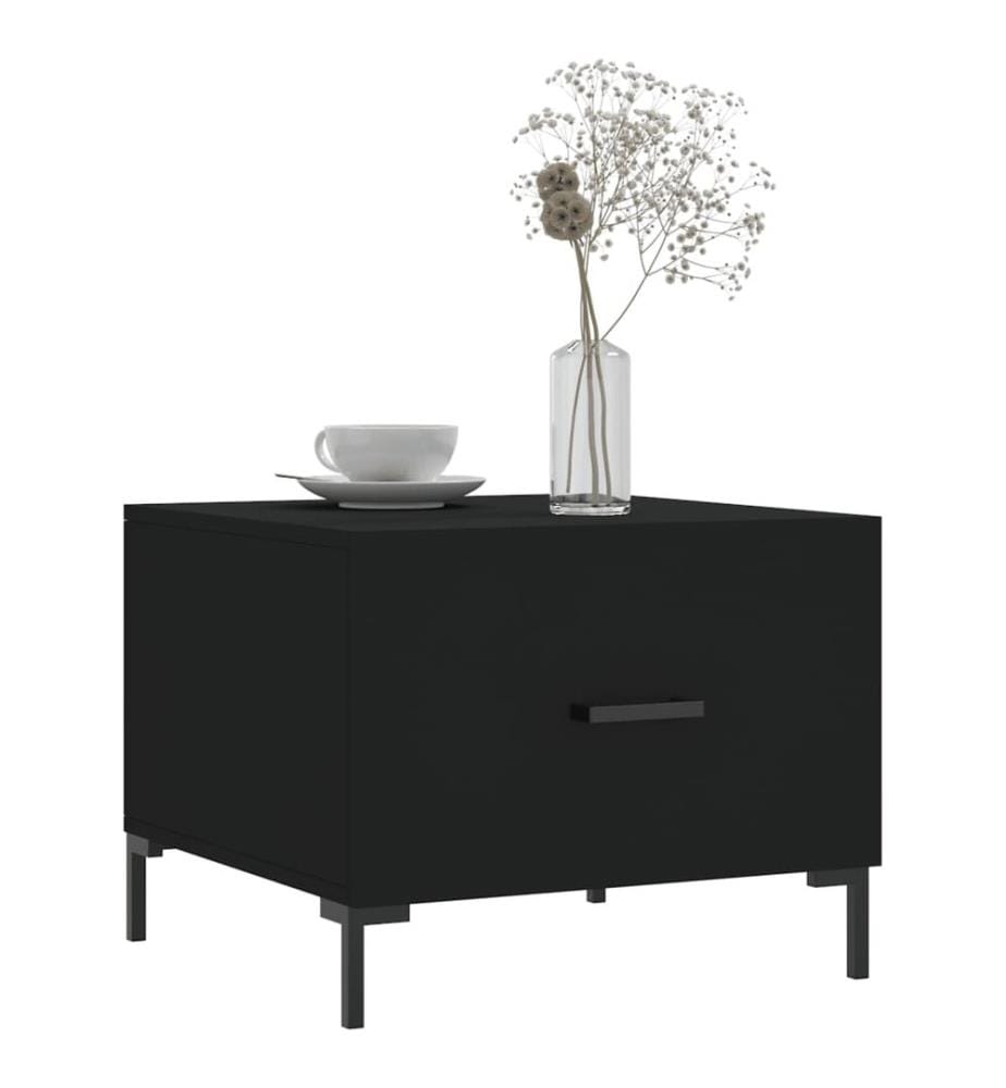 Table basse Noir 50x50x40 cm Bois d'ingénierie