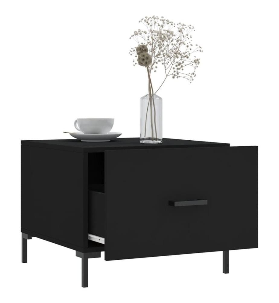 Table basse Noir 50x50x40 cm Bois d'ingénierie
