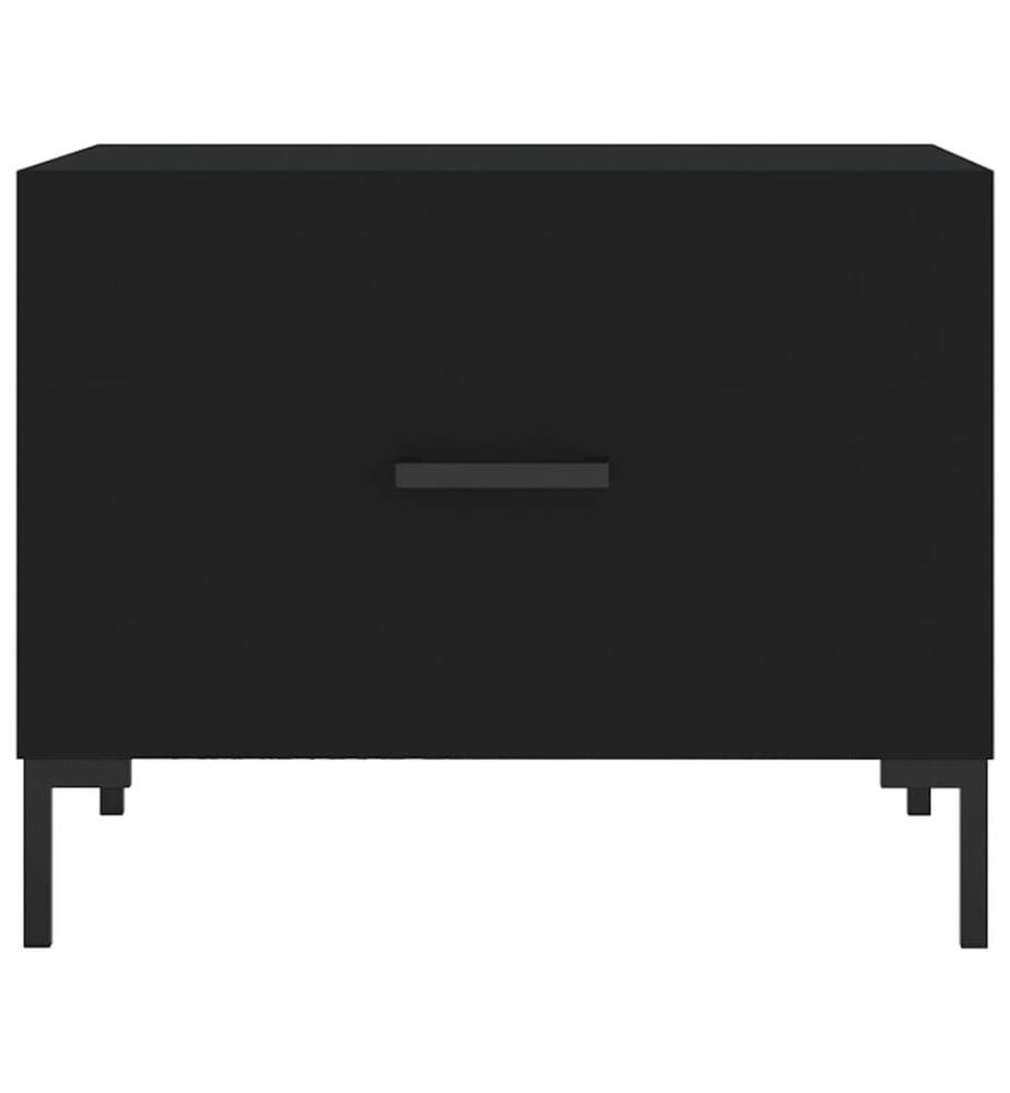 Table basse Noir 50x50x40 cm Bois d'ingénierie
