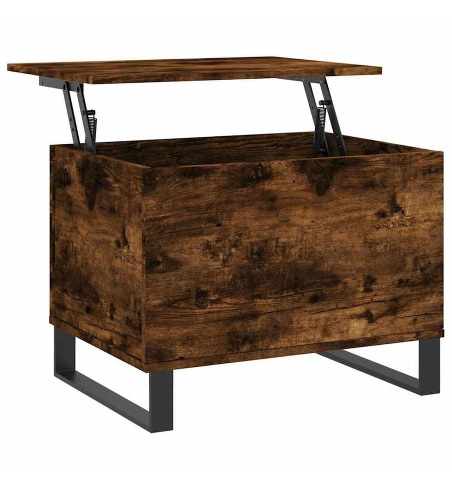 Table basse Chêne fumé 60x44,5x45 cm Bois d'ingénierie