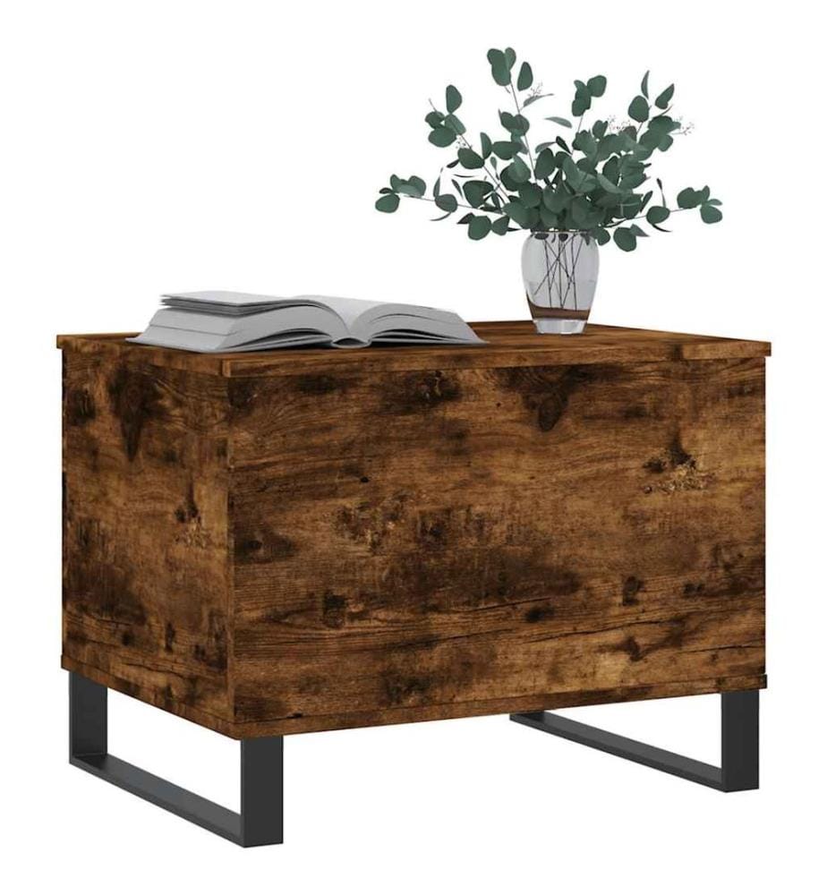 Table basse Chêne fumé 60x44,5x45 cm Bois d'ingénierie