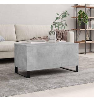 Table basse Gris béton 90x44,5x45 cm Bois d'ingénierie