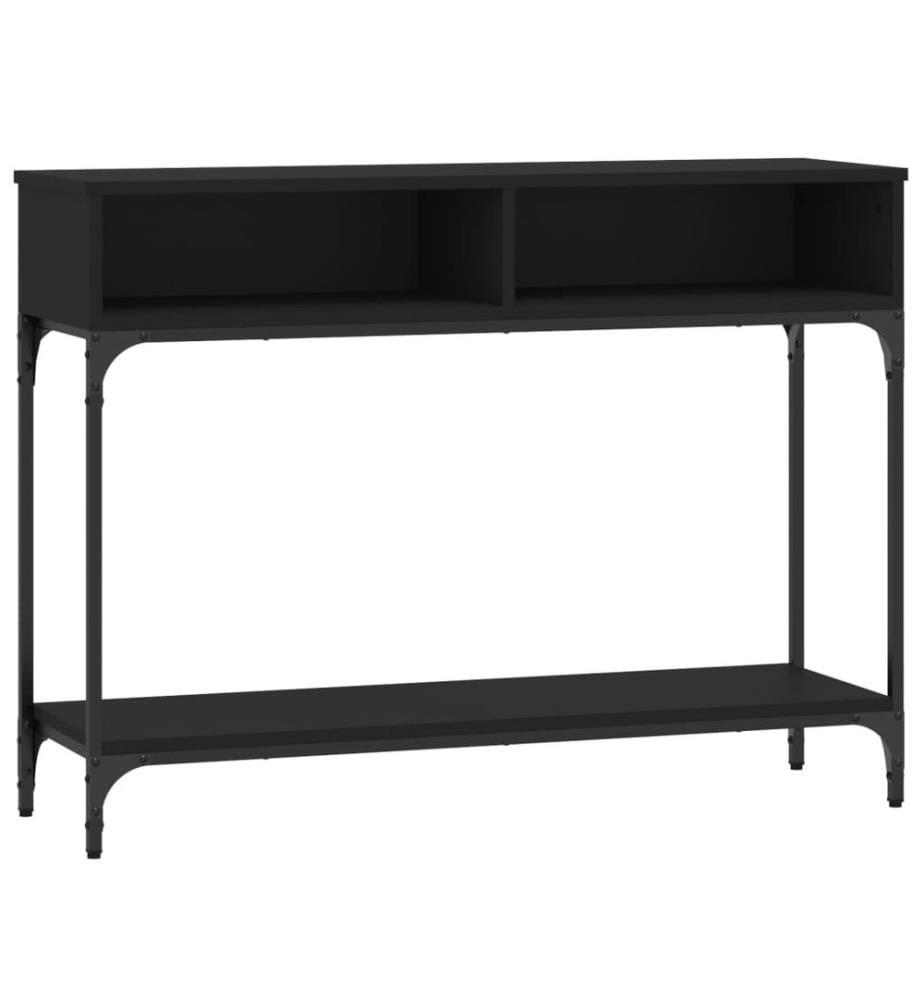 Table console noir 100x30,5x75 cm bois d'ingénierie