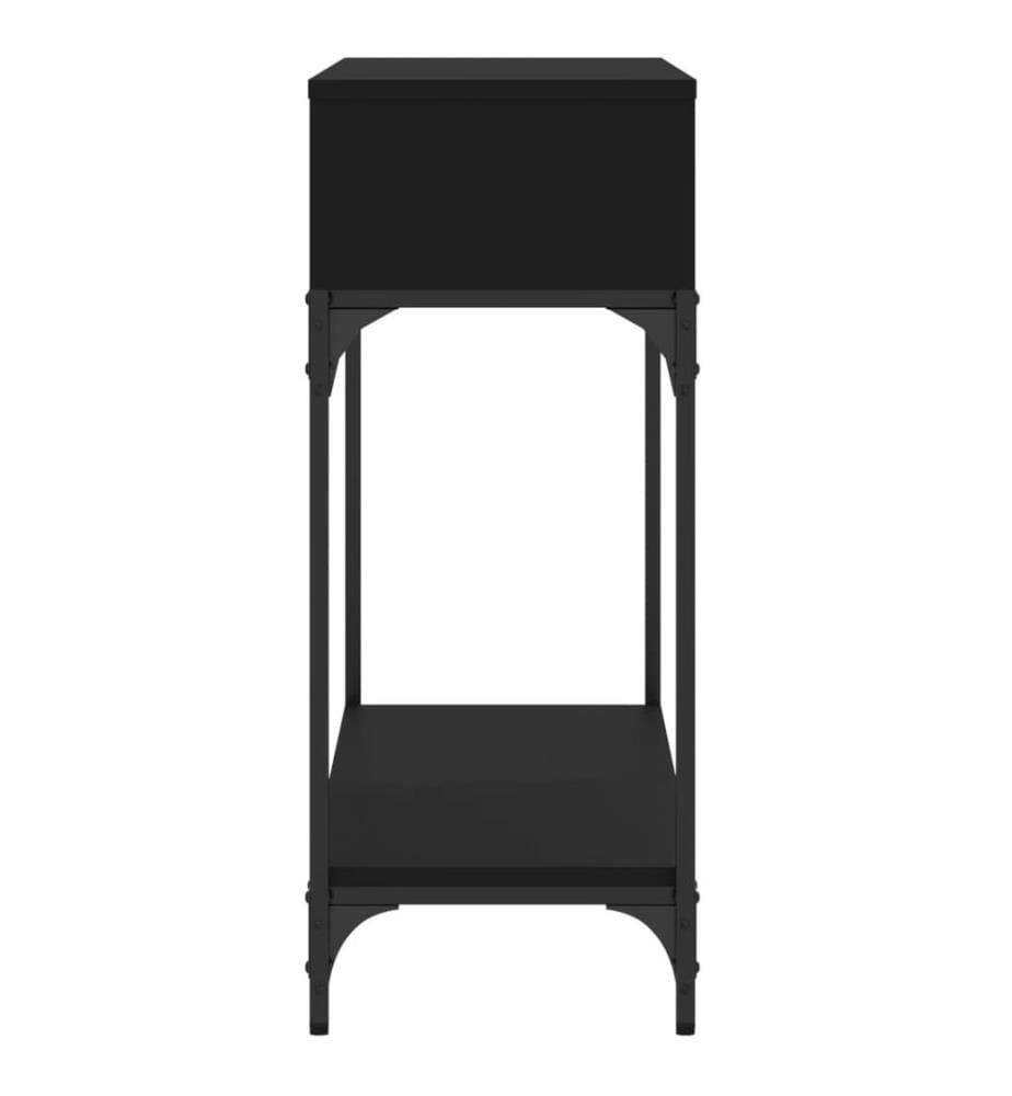 Table console noir 100x30,5x75 cm bois d'ingénierie